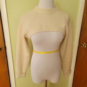 The Frankie Shop Super Crop Bolero Ivory Cream Size S Pre-owned